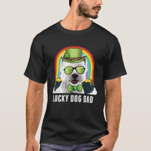 Lucky West Highland White Terrier Dog Dad St Patri T-Shirt