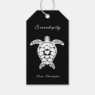 Lucky White Sea Turtle Honu Serendipity Gift Tags