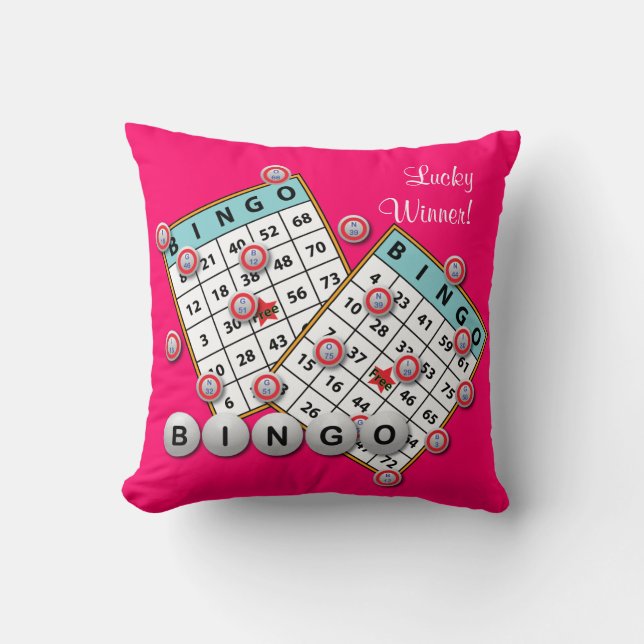 Lucky Winner Bingo Theme Cushion (Front)