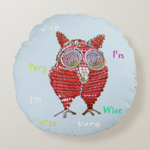 Lucky wise owl pillow