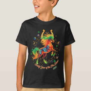 Lucky year of the fire horse 2026 st patricks day T-Shirt