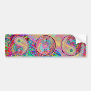 Lucky Yin Yang : YinYang GoodLuck Symbols Bumper Sticker
