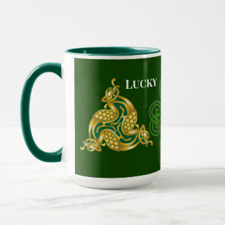Lucky You Celtic Design Saint Patrick's Day Green  Mug