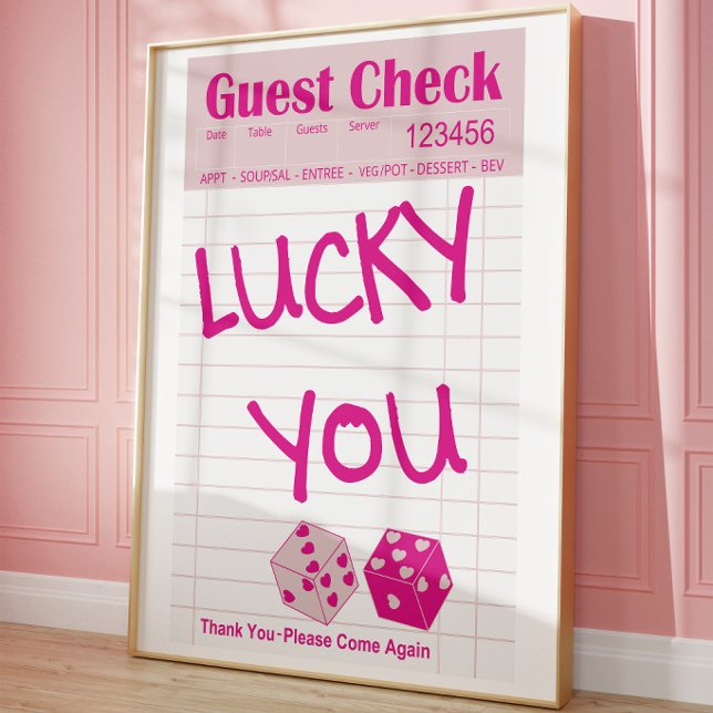 Lucky You Guest Check Poster (Creator Uploaded)