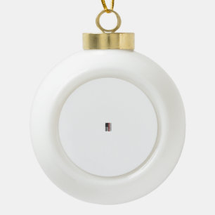Luckyland Vertical Patriotic Flag Vintage Ceramic Ball Christmas Ornament