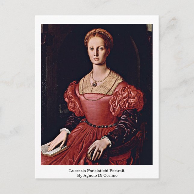 Lucrezia Panciatichi Portrait By Angelo Bronzino Postcard (Front)