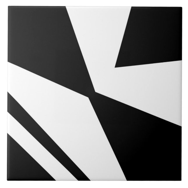 Lucuo Black Mediterranean Modern Ceramic Tile  (Front)