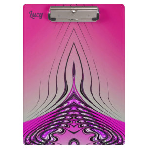 LUCY ~ 3D! ~ Pink Purple and Black original ~ Clipboard