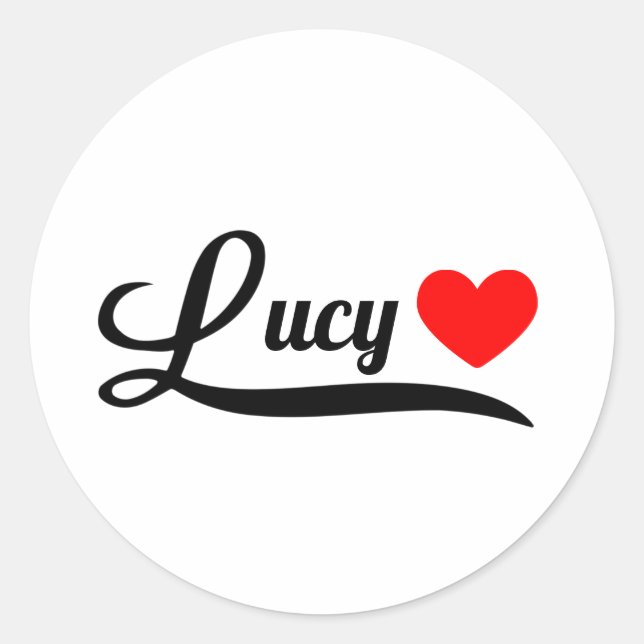 Lucy Classic Round Sticker (Front)