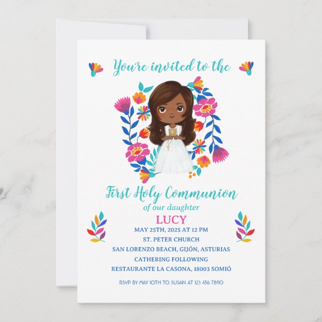 LUCY First Communion Invitation (Front)