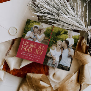 LUCY Gold Foil Fun Family Photo Funny Christmas Foil Holiday Card
