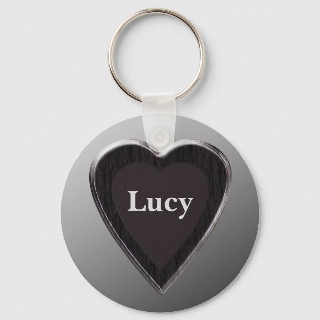 Lucy Heart Keychain by 369MyName (Front)