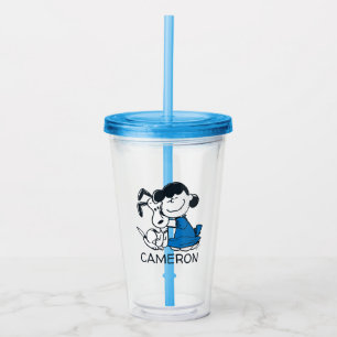 Lucy Hugging Snoopy Acrylic Tumbler