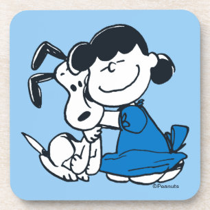 Lucy Hugging Snoopy Coaster