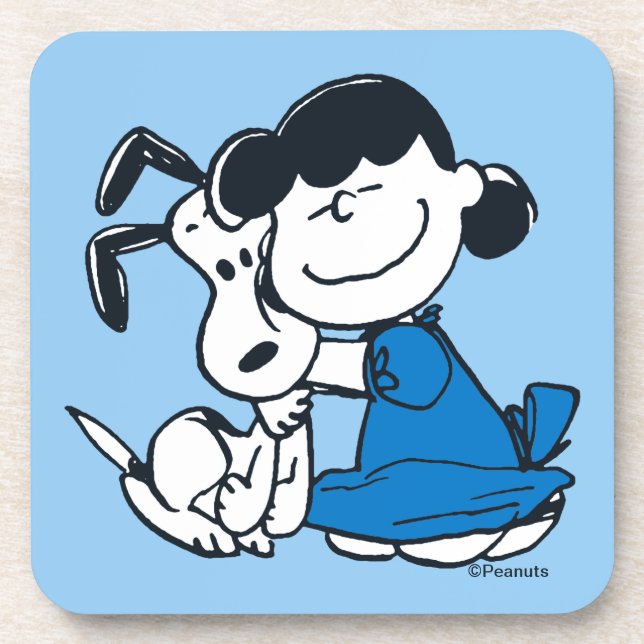 Lucy Hugging Snoopy Coaster (Front)