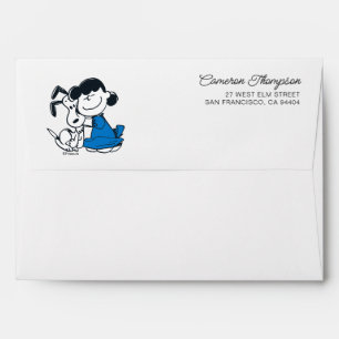Lucy Hugging Snoopy Envelope