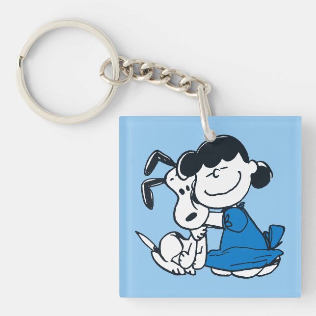 Lucy Hugging Snoopy Key Ring (Front)