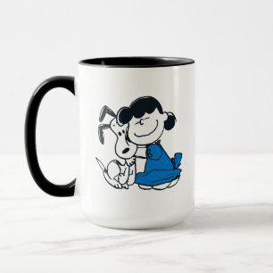 Lucy Hugging Snoopy Mug