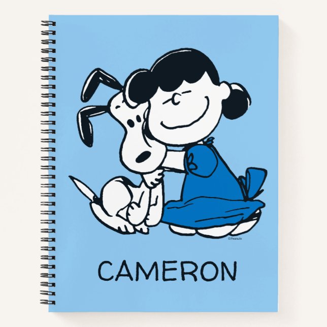 Lucy Hugging Snoopy Notebook (Front)