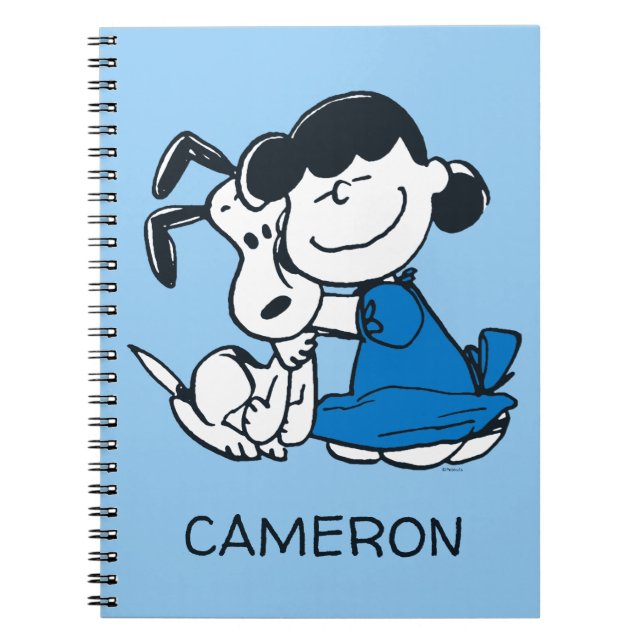 Lucy Hugging Snoopy Notebook (Front)