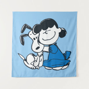 Lucy Hugging Snoopy Tapestry