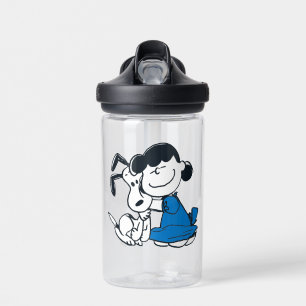 Lucy Hugging Snoopy Water Bottle