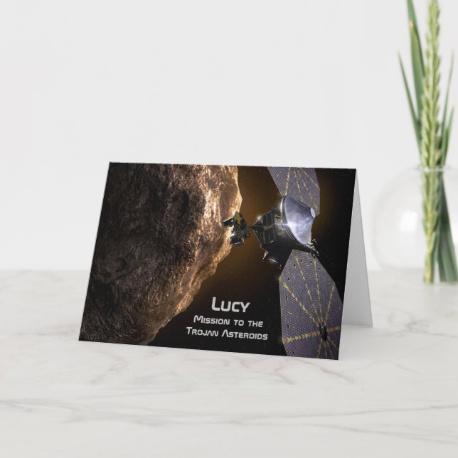 Lucy Mission to Study Trojan Asteroids Card (Front)