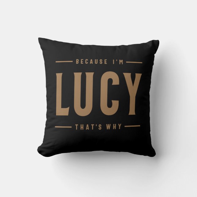 Lucy Name Personalised Birthday Name Lucy  Cushion (Front)