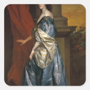 Lucy Percy, Countess of Carlisle  c.1637 Square Sticker
