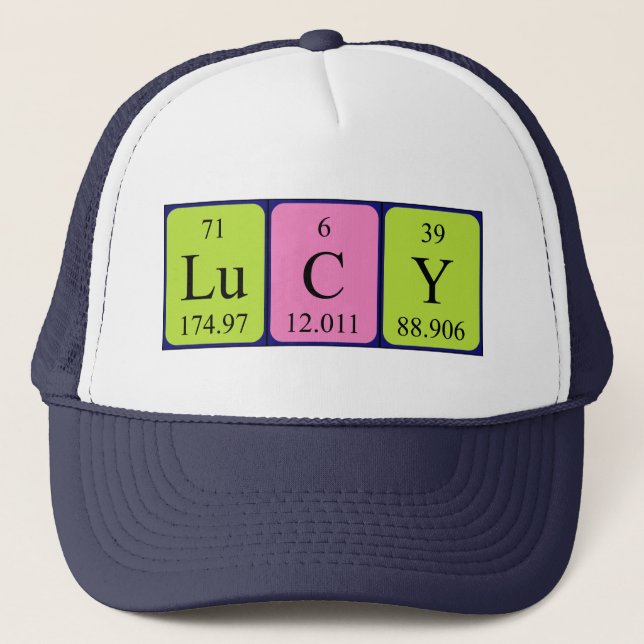 Lucy periodic table name hat (Front)