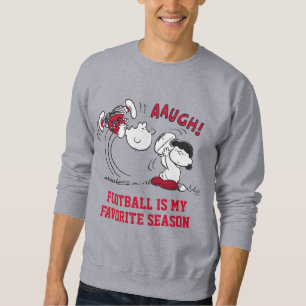 Lucy Pulls Way Football From Charlie Brown Sweatshirt