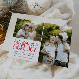 LUCY Red Unique Fun Family Photo Funny Christmas Holiday Card