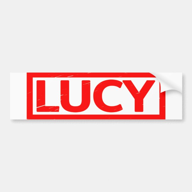 Lucy Stamp Bumper Sticker (Front)
