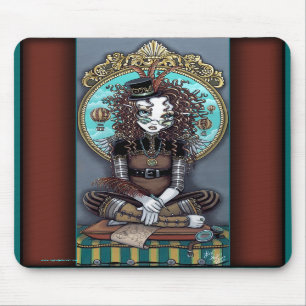 "Lucy" Steam Punk Air Balloon Fairy Art Mousepad