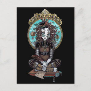 "Lucy" Steam Punk Balloon Fairy Art Postcard