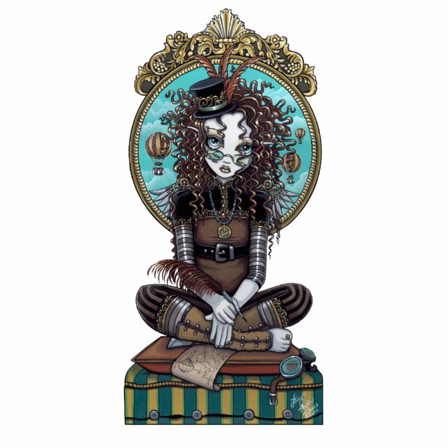"Lucy" Steam Punk Fairy Art Photo Sculpture (Front)