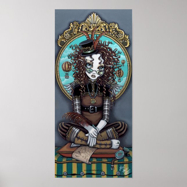 "Lucy" Steam Punk Fairy Art Poster (Front)