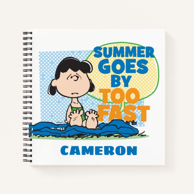 Lucy - Summy Goes By Too Fast Notebook (Front)