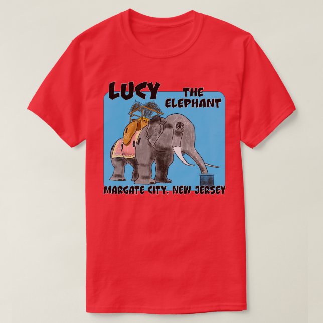 Lucy The Elephant Jersey Shore T-Shirt (Design Front)