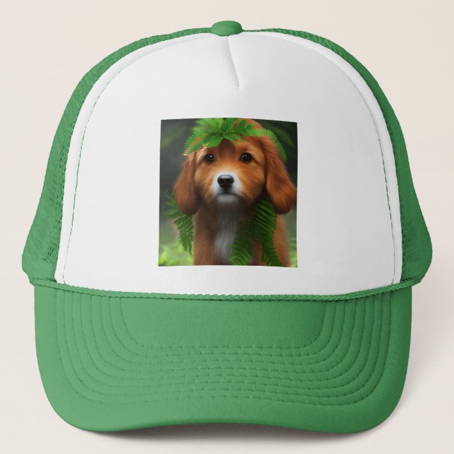Lucy The Labrador Puppy, Trucker Hat (Front)