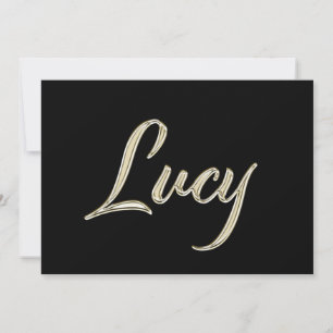 Lucy white gold Handwriting Card