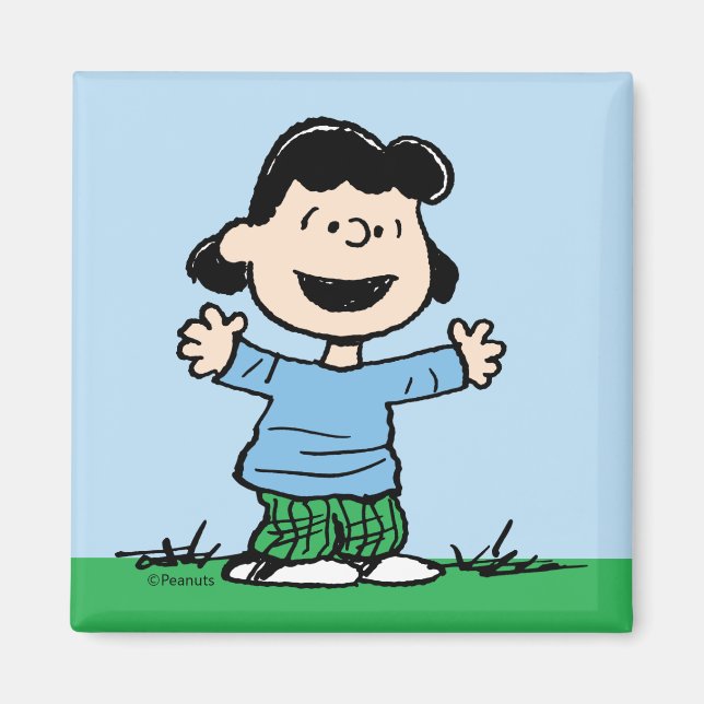 Lucy With Arms Wide Magnet (Front)