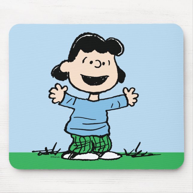 Lucy With Arms Wide Mouse Mat (Front)