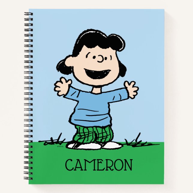Lucy With Arms Wide Notebook (Front)
