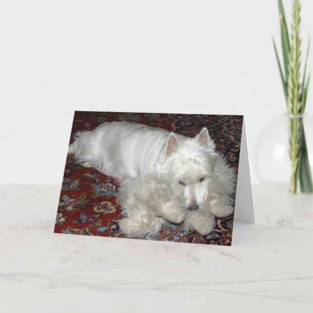 Lucy with her Baby Card (Front)