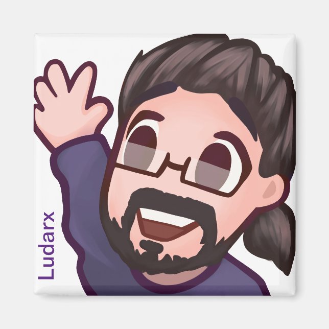 Ludarx | Hi | Refrigerator Magnet v2 (Front)