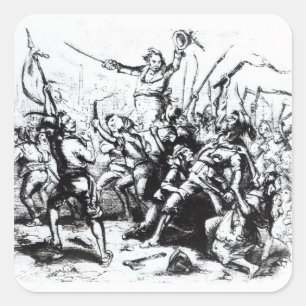 Luddite Rioters, 1811-12 Square Sticker