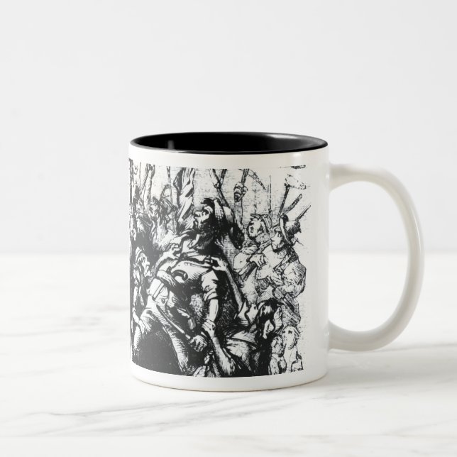 Luddite Rioters Two-Tone Coffee Mug (Right)