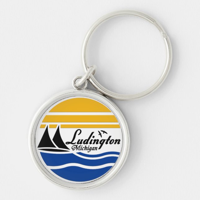 Ludington Michigan 2 Key Ring (Front)