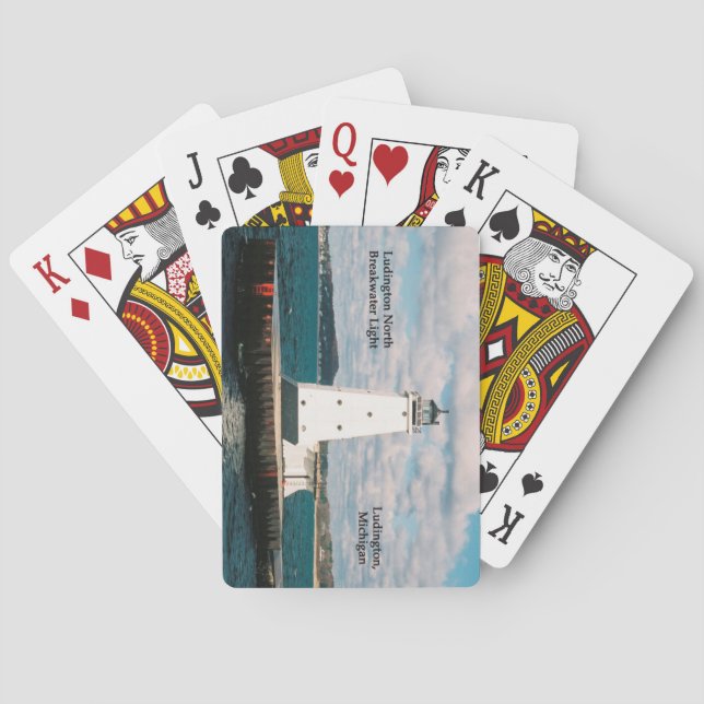 Ludington North Breakwater Light playing cards (Back)